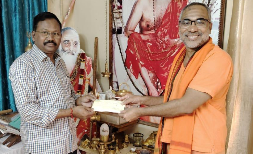 Birthday Contribution of Rs. 50,000 to Chinmaya Mission Skill Development Centre